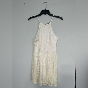 White/Cream pearl women dress